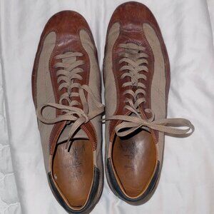 Vintage Cole Haan NikeAir Men's Brown/Ivory Leather & Canvas Casual Dress Shoe